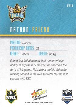 2009 Select NRL Champions - Foiled Signature #FS14 Nathan Friend Back
